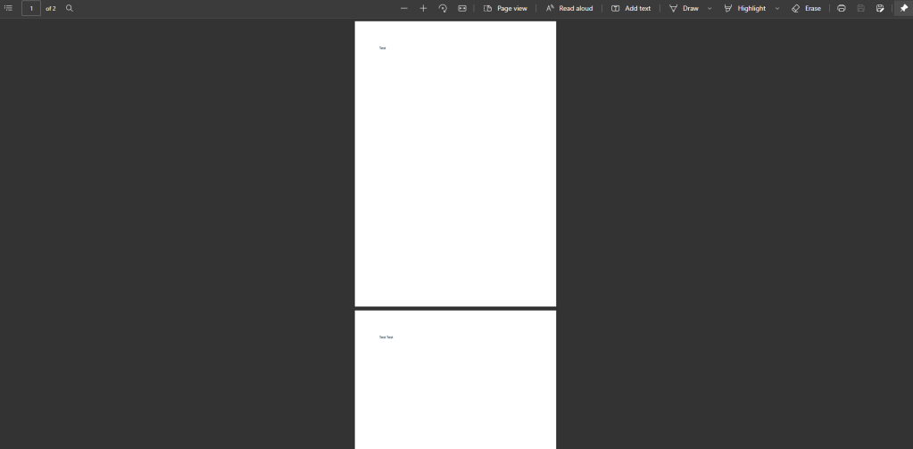 A picture of my merged PDF document.